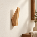 Facet oak wall hook, hero view; styling accessories not included